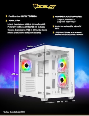 Gabinete Ocelotgaming w-cube 2