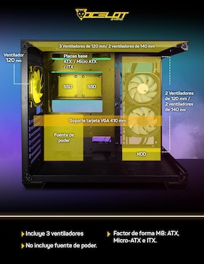 Gabinete Ocelotgaming a-cube 1