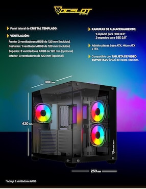 Gabinete Ocelotgaming a-cube 1