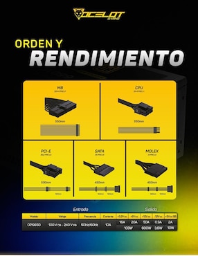 Fuente de poder Ocelotgaming ops650