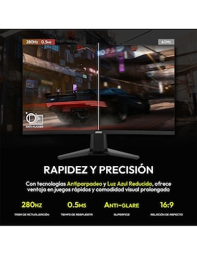 Monitor gamer MSI mag 276cxf standard full HD 27 pulgadas MAG 276CXF