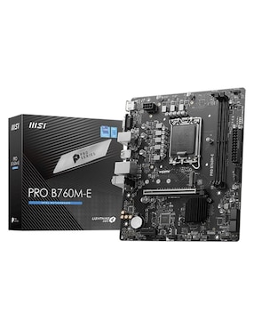 Tarjeta madre MSI Pro B760m-E 14VA compatible con procesador Intel