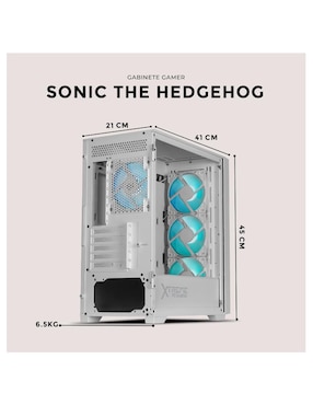 Gabinete Xtreme Pc Gaming Sonic Hedgehog Edition