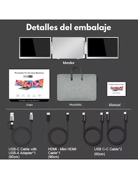 Monitor portátil Mr. Gadgets standard full HD 14 pulgadas S7