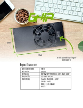 Fuente de poder Ghia gfp300b1n