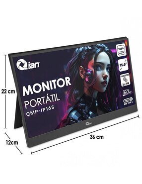 Monitor portátil Qian standard full HD 15.6 pulgadas QMP-IP16S