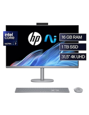 Computadora all in one HP OmniStudio X AIO 32-C0000LA 31.5 pulgadas 4K/UHD Intel core ultra 7 NVIDIA GeForce RTX 4050 16 GB RAM 1 TB SSD