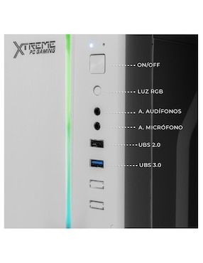 Computadora gamer Xtreme Pc Gaming XTPCI516GBHD730MUW 23.8 pulgadas Full HD Intel Core i5 Intel UHD Graphics 730 16 GB RAM 500 GB SSD