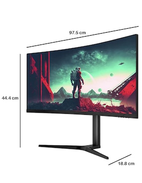 Monitor gamer Balam Rush Extreme Earth Plus MGM34C standard WQHD 34 pulgadas BR-939416