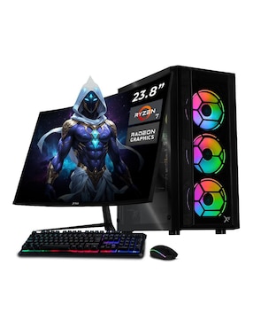 Computadora gamer Xtreme Pc Gaming XTPCR716GBRENOIRMCDB 23.8 pulgadas full hd amd ryzen 7 amd radeon graphics 16 gb ram 1 tb ssd