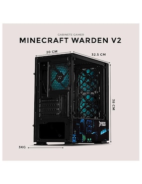 Gabinete Xtreme Pc Gaming Minecraft Warden