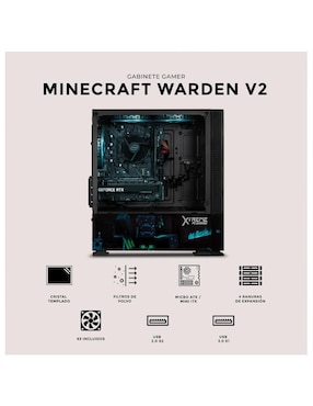 Gabinete Xtreme Pc Gaming Minecraft Warden