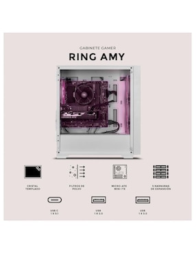 Gabinete Xtreme Pc Gaming Ring Amy Edition