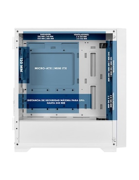 Gabinete Xtreme Pc Gaming Ring Silver Edition