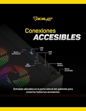 Gabinete Ocelotgaming Glass EN6