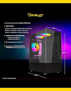 Gabinete Ocelotgaming Glass EN6