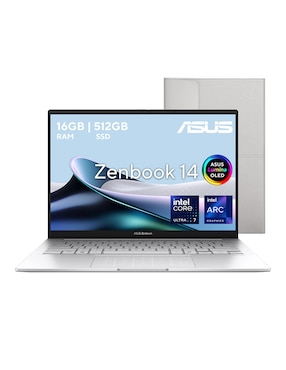 Laptop touch Asus Zenbook 14 14 pulgadas WUXGA Intel Core Ultra 7 Intel Arc 16 GB RAM 512 GB SSD
