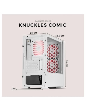 Gabinete Xtreme Pc Gaming Knuckles Comic Edition
