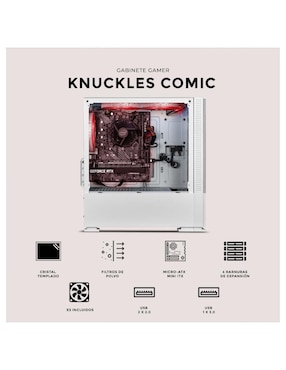 Gabinete Xtreme Pc Gaming Knuckles Comic Edition