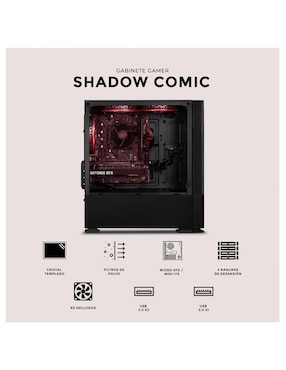 Gabinete Xtreme Pc Gaming Shadow Comic Edition
