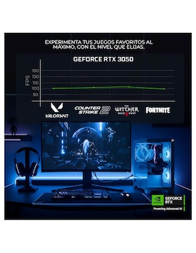Computadora gamer Xtreme Pc Gaming XTPCR516GB3050DP AMD Ryzen 5 NVIDIA GeForce RTX 3050 16 GB RAM 1 TB SSD