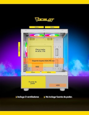 Gabinete Ocelotgaming Glass EW7