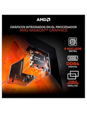 Computadora gamer Xtreme PC Gaming XTPCR316GBVEGA8MUW 23.8 pulgadas Full HD AMD Ryzen 3 AMD Radeon Vega 8 16 GB RAM 500 GB SSD