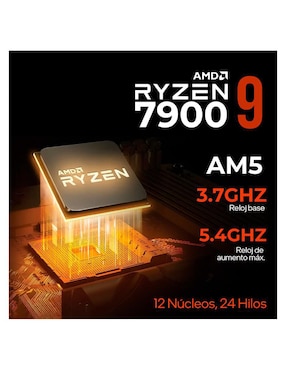 Computadora gamer Xtreme Pc Gaming XTPCR932GB5780MMDB27 pulgadas Full HD AMD Ryzen 9 AMD Radeon Graphics 32 GB RAM 1 TB SSD