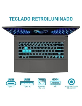 Laptop gamer Msi Thin A15 15.6 pulgadas Full HD AMD Ryzen 5 NVIDIA GeForce RTX 3050 16 GB RAM 512 GB SSD