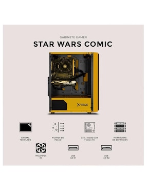 Gabinete Xtreme Pc Gaming Starwars Comic Edition