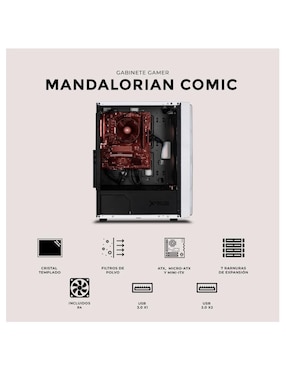 Gabinete Xtreme Pc Gaming Mandalorian Comic
