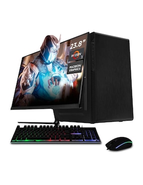 Computadora gamer Xtreme Pc Gaming XTACR316GBRENOIRMPB 23.8 pulgadas Full HD AMD Ryzen 3 AMD Radeon Graphics 16 GB RAM 500 GB SSD