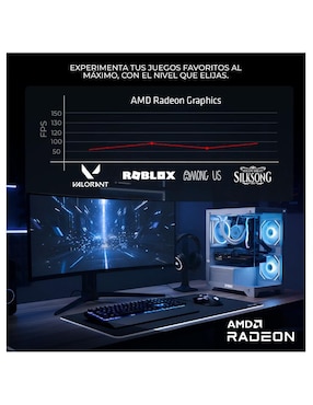Computadora gamer Xtreme PC Gaming XTACR316GBRENOIRMPW 23.8 pulgadas Full HD AMD Ryzen 3 AMD Radeon Graphics 16 GB RAM 500 GB SSD