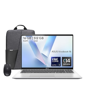 Laptop Asus Vivobook 16 16 pulgadas WUXGA Intel Core Ultra 5 225 Integradas 16 GB RAM 512 GB SSD