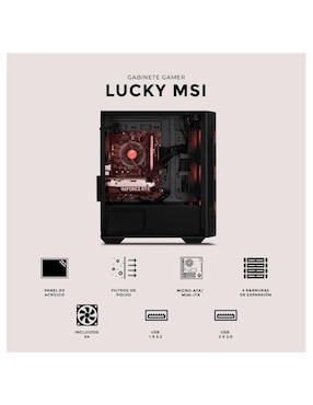 Gabinete Xtreme PC Gaming Lucky Msi Edition
