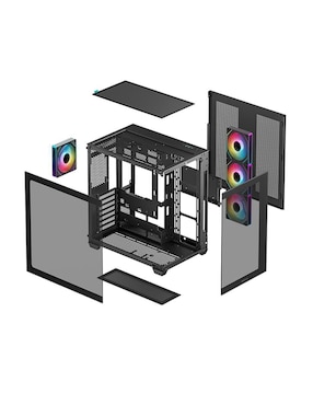 Gabinete Deepcool cg530 4f bk Argb Atx