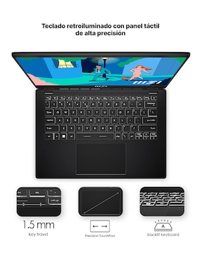 Laptop Msi 14 pulgadas Full HD AMD Ryzen 5 AMD Radeon 8 GB RAM 512 GB SSD