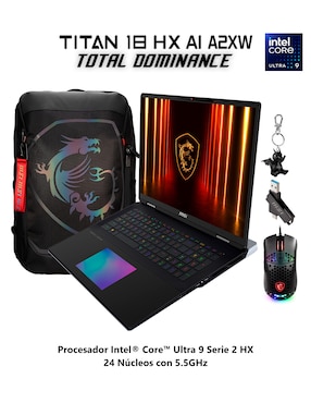 Laptop MSI Titan 18 Hx AI a2xwjg-256mx 18 pulgadas UHD+ Intel Core Ultra 9 NVIDIA GeForce RTX 5090 64 GB RAM 4 TB SSD