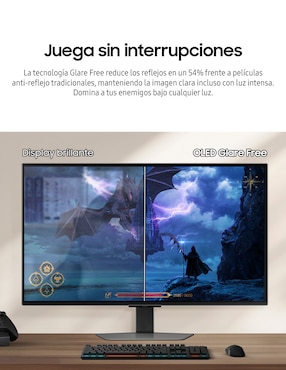 Monitor gamer Samsung standard 4K 32 pulgadas LS32FG810SLXZX