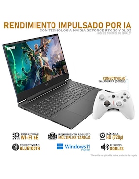 Laptop gamer Hp Victus 15.6 pulgadas Full HD Intel Core i5 NVIDIA Geforce RTX 3050 24 GB RAM 512 GB SSD