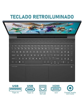 Laptop gamer Hp Victus 15.6 pulgadas Full HD Intel Core i5 NVIDIA Geforce RTX 3050 24 GB RAM 512 GB SSD
