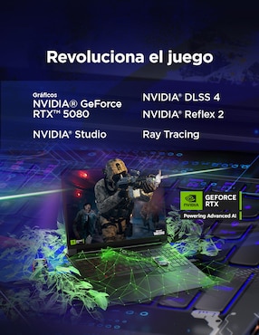 Laptop gamer Lenovo 83F5000XLM 16 pulgadas WQXGA Intel Core Ultra 9 NVIDIA GeForce RTX 5080 32 GB RAM 1 TB SSD