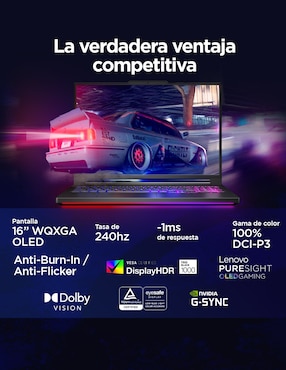 Laptop gamer Lenovo 83F5000XLM 16 pulgadas WQXGA Intel Core Ultra 9 NVIDIA GeForce RTX 5080 32 GB RAM 1 TB SSD