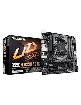Tarjeta madre Gigabyte b550m Ds3h Ac R2 compatible con procesador AMD