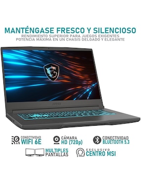Laptop gamer MSI Thin 15 15.6 pulgadas Full HD Intel Core i5 NVIDIA GeForce RTX 4050 16 GB RAM 1.4 TB SSD