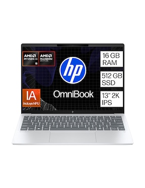Laptop HP OmniBook 7 Aero13-bg1051la 13 pulgadas 2K AMD Ryzen AI 5 340 AMD Radeon 16 GB RAM 512 GB SSD