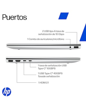 Laptop HP OmniBook 7 Aero13-bg1051la 13 pulgadas 2K AMD Ryzen AI 5 340 AMD Radeon 16 GB RAM 512 GB SSD