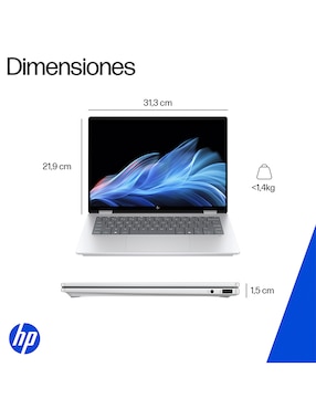 Laptop 2 en 1 touch HP OmniBook X Flip 14-fm0052la 14 pulgadas 3K Intel Core Ultra 5 226V Intel Arc 16 GB RAM 1 TB SSD