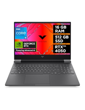 Laptop gamer Hp Victus15-fa2701la 15.6 pulgadas Full HD Intel Core i5 NVIDIA Geforce RTX 4050 16 GB RAM 512 GB SSD