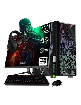 Computadora gamer Xtreme PC Gaming XTAER732GB3050MSB 27 pulgadas Full HD AMD Ryzen 7 Nvidia Geforce RTX 3050 16 GB Ram1 TB SSD
